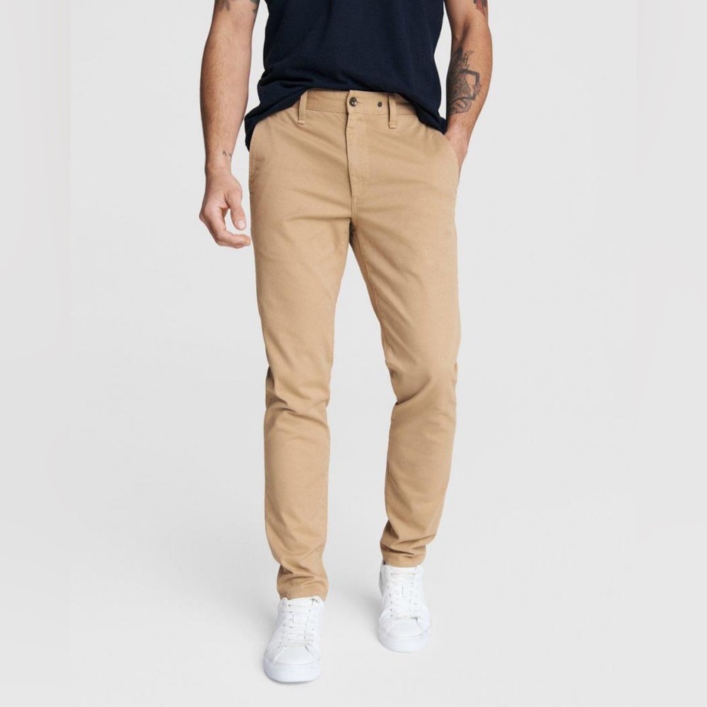 rag & bone NEW YORK Slim Fit Twill Trousers in Cornstalk‎ Size 33 $190